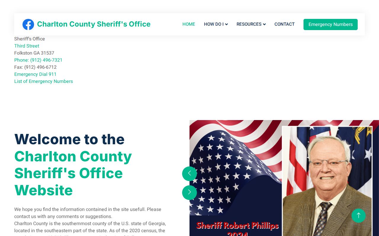 Charlton County Sheriff's Office official records and public-safety homepage