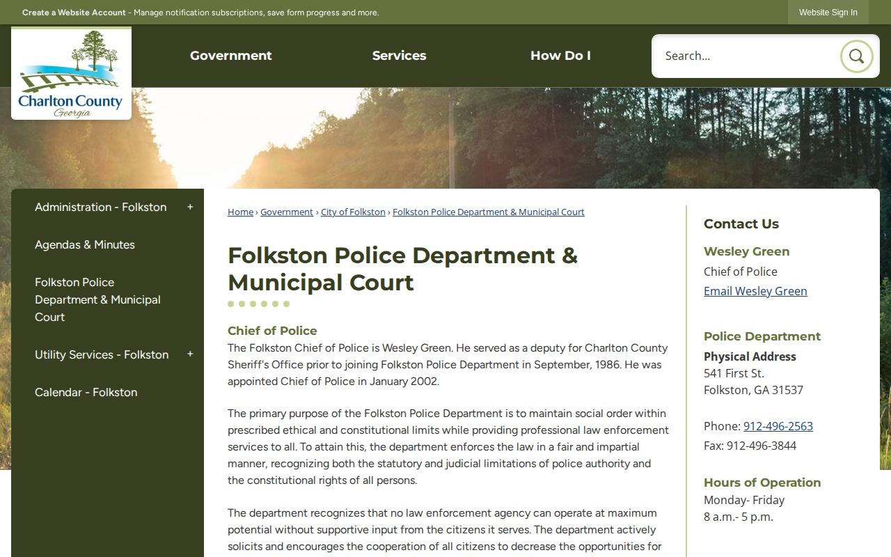 Folkston busted mugshots and official police records page context